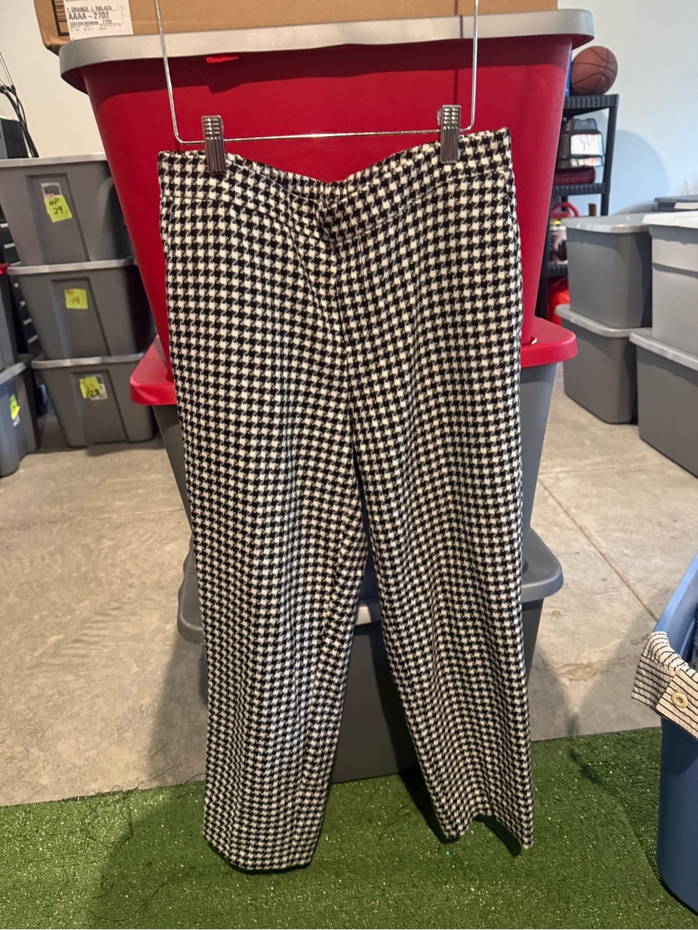 Black & White Houndstooth Straight Leg Pants 93 - Picture 3 of 3